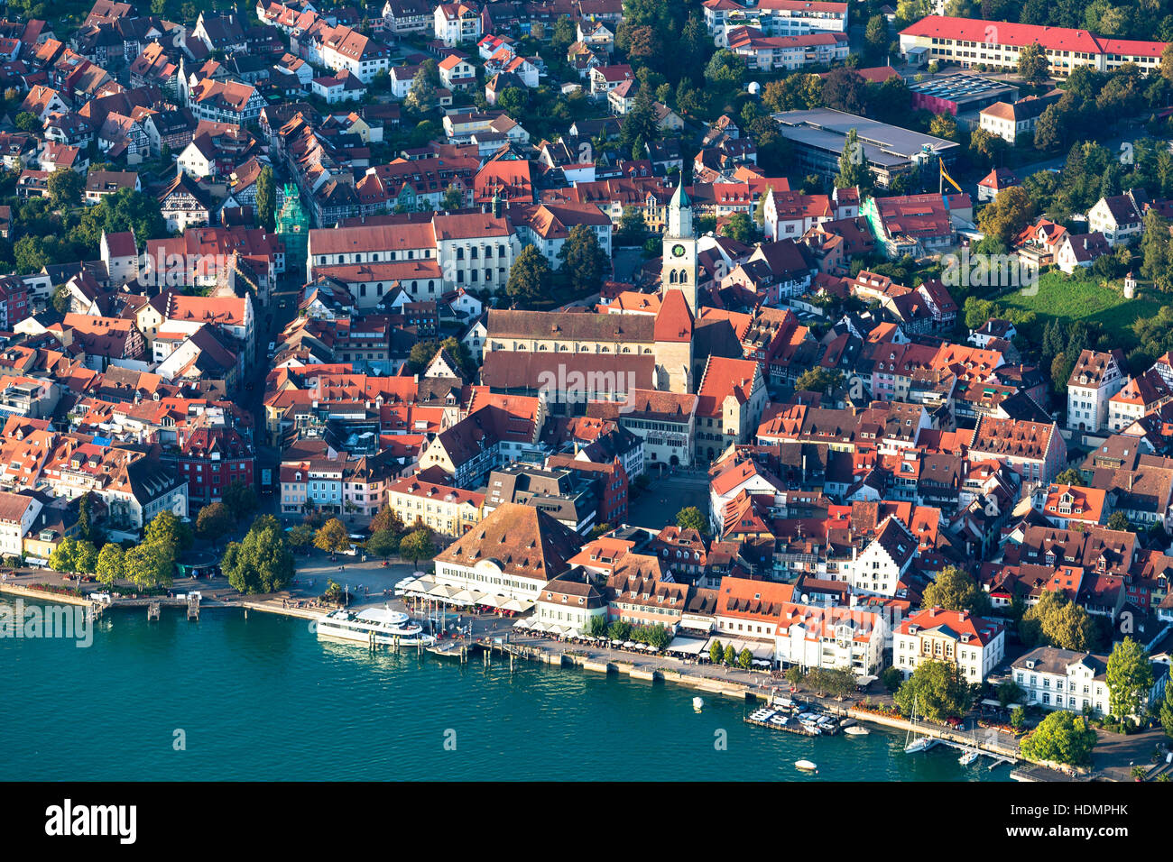 Aerial view, Überlingen, Lake Constance, Baden-Württemberg, Germany Stock Photo