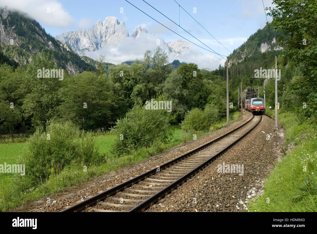 Gesaeuse National Park, Reichenstein Mountain in the back, Styria, Austria, Europe Stock Photo