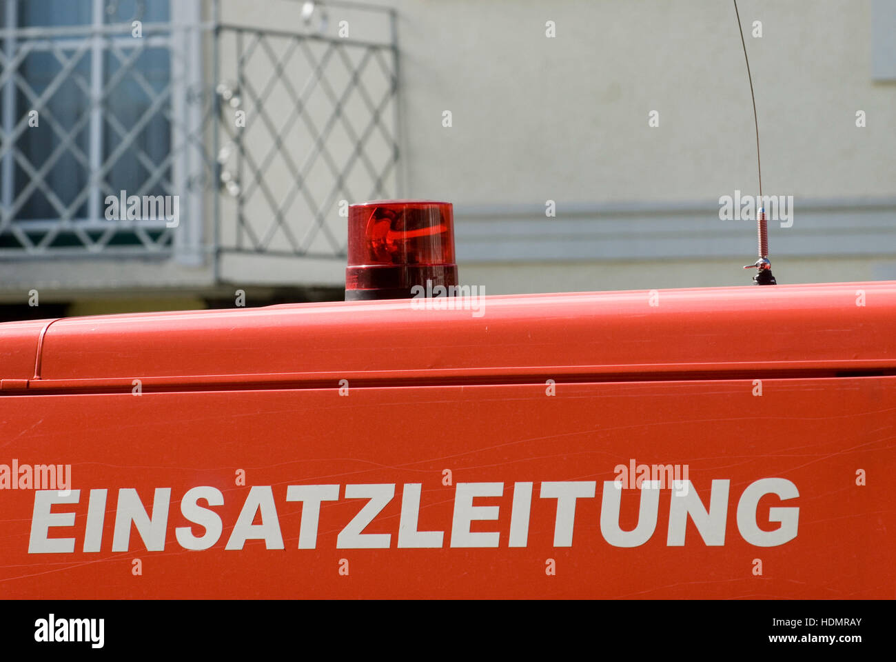 Detail of the fire engine of the Einsatzleitung or incident command, Grossraming, Upper Austria, Austria, Europe Stock Photo