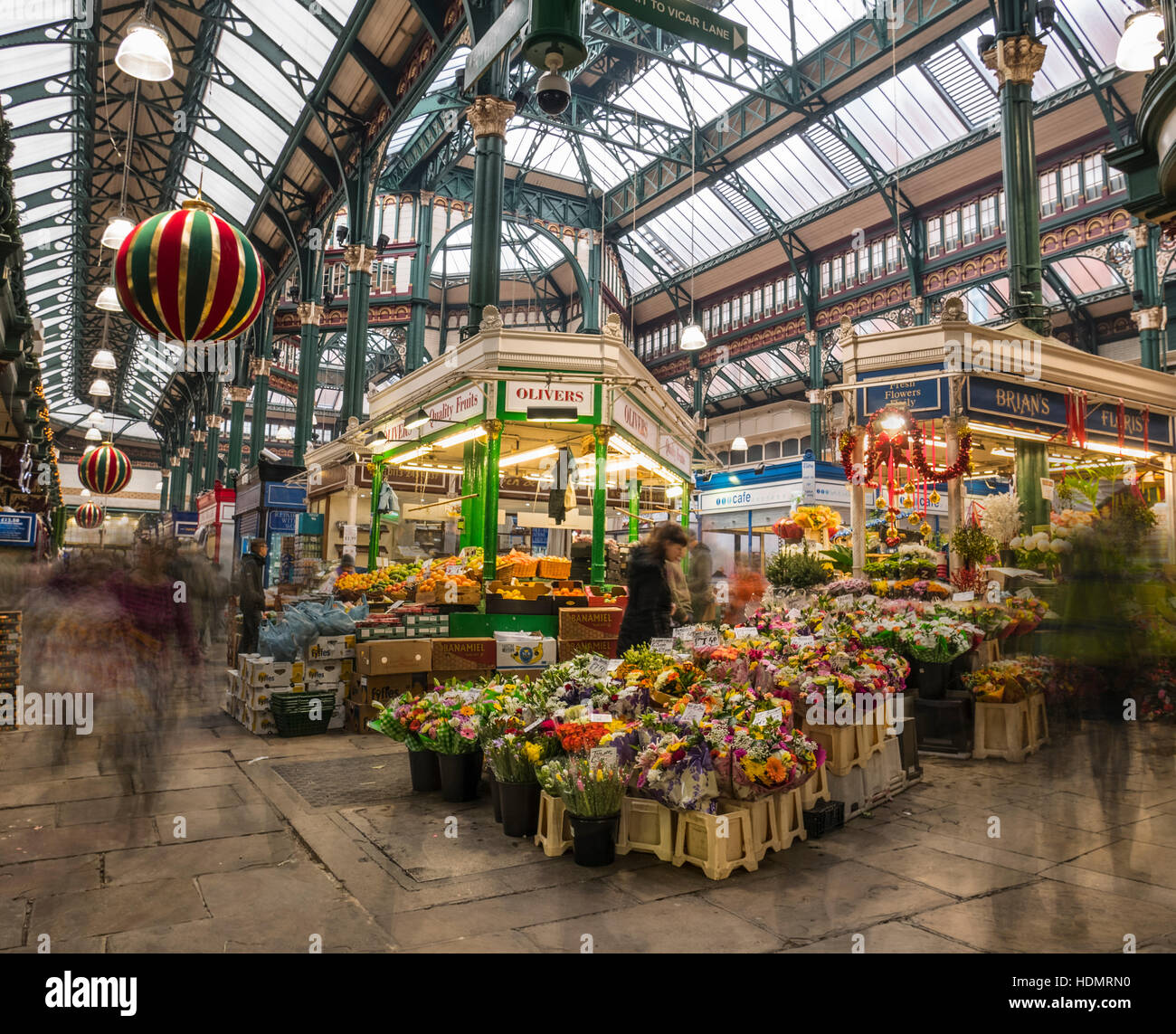 The famous and stunning Kirkgate Market in Leeds City Centre, full of life, character and lots