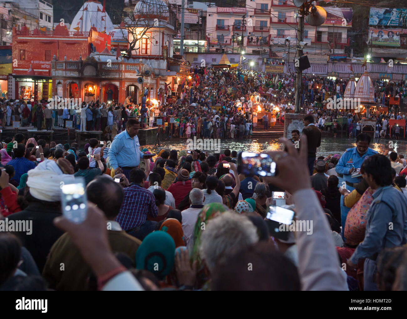 Religious festival in Haridwar,India Stock Photo