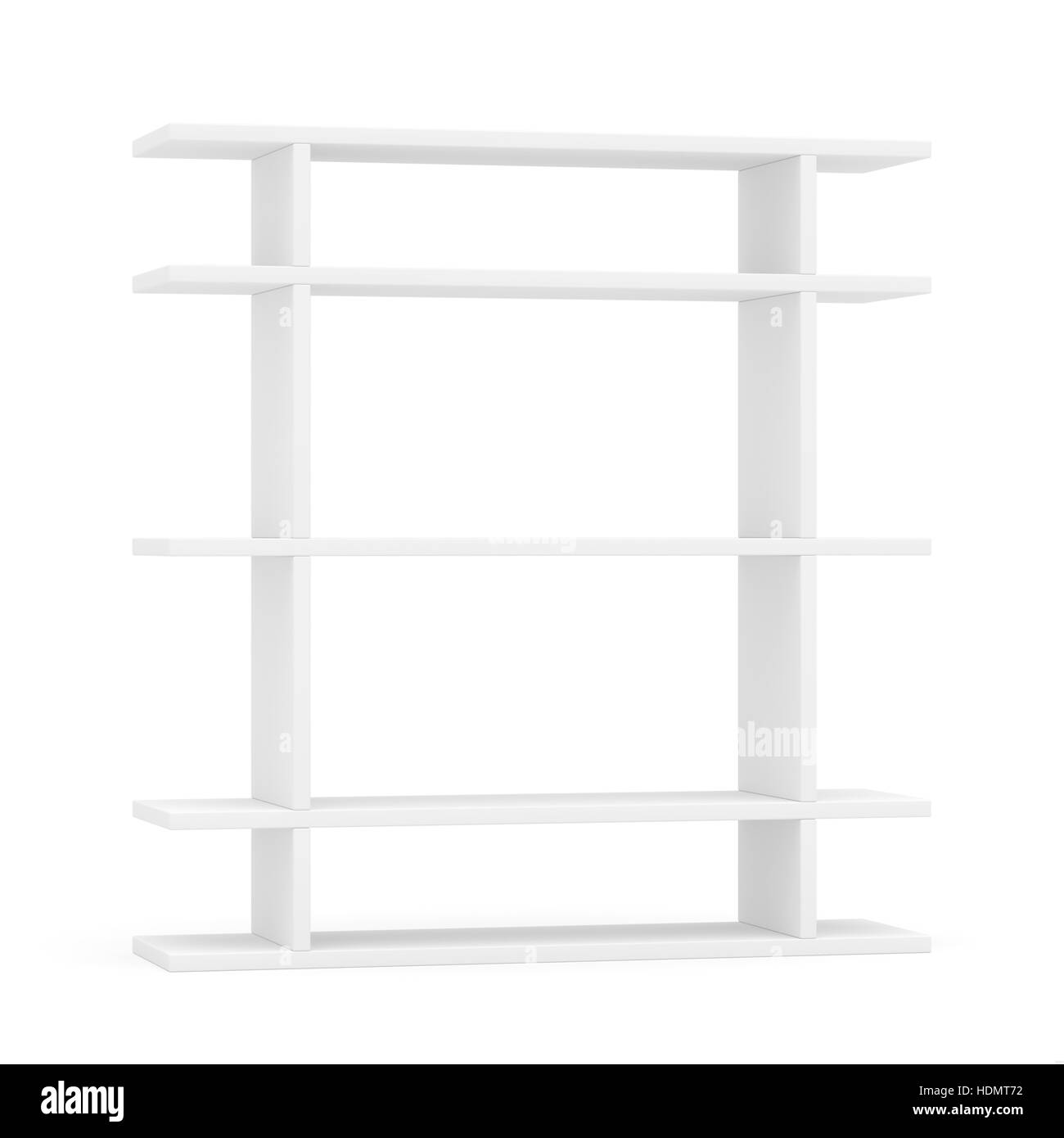 Empty shelves on white background Stock Photo Alamy