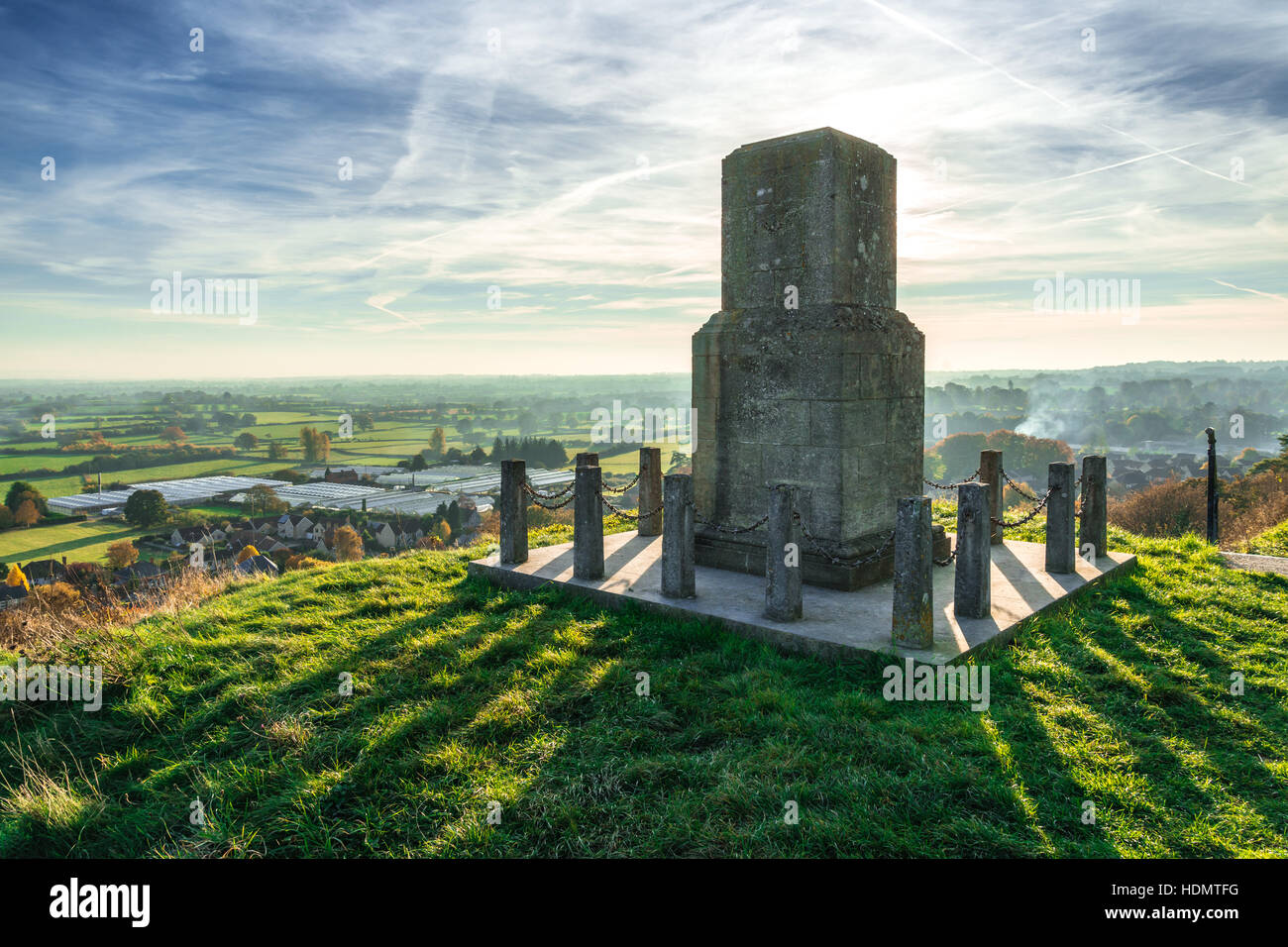 Memorial stand on the hill at Wiltshire, UK Stock Photo Alamy