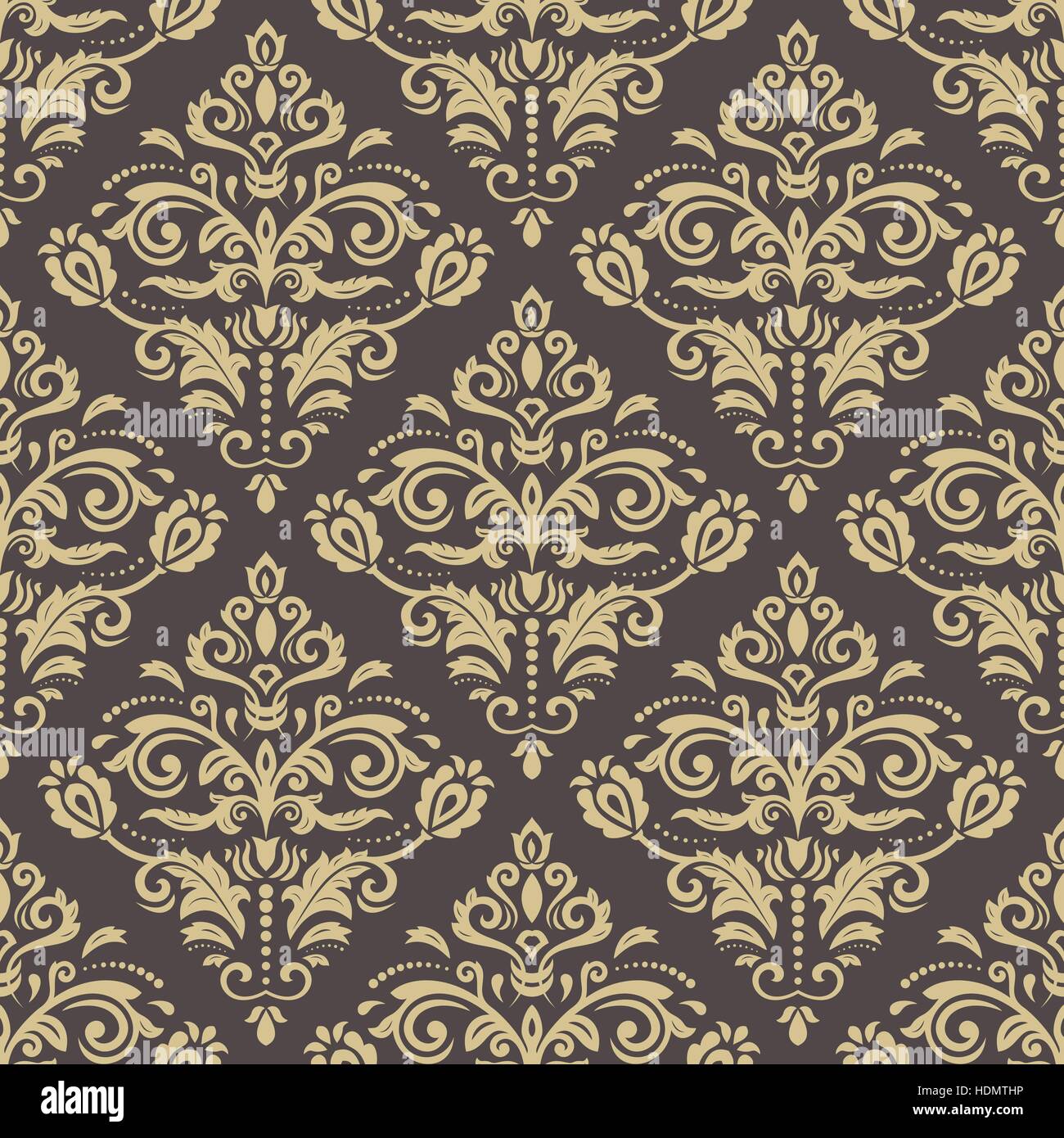 Seamless Damask Vector Background Stock Vector Image & Art - Alamy