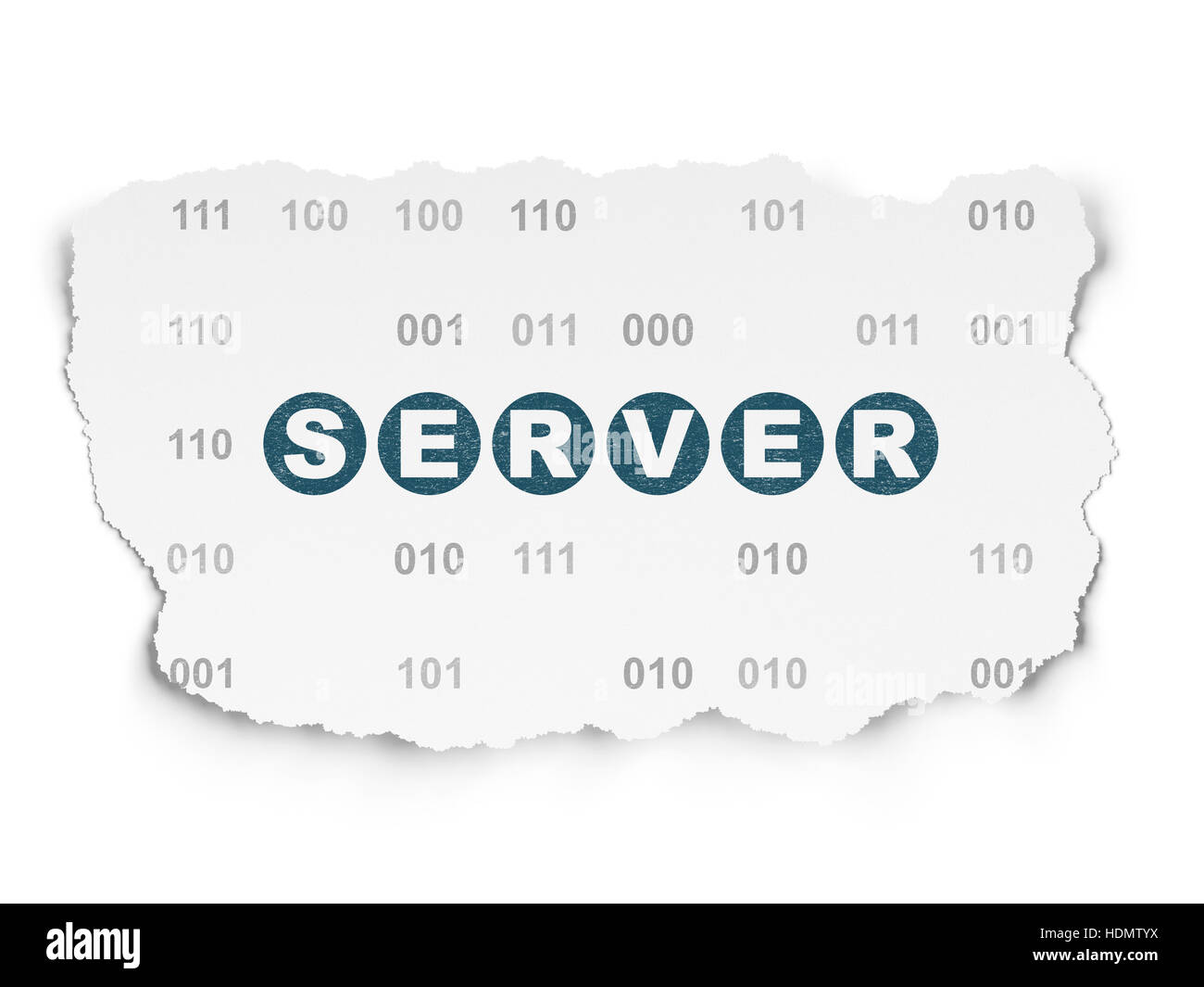 Web development concept: Server on Torn Paper background Stock Photo