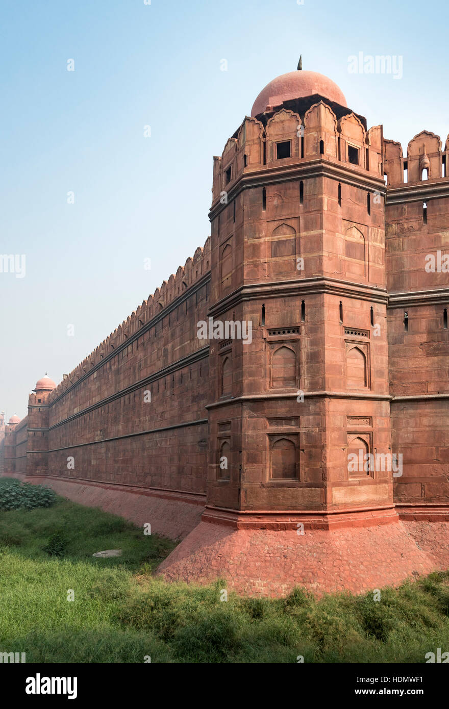 Walls of Red Fort, Delhi, India Stock Photo