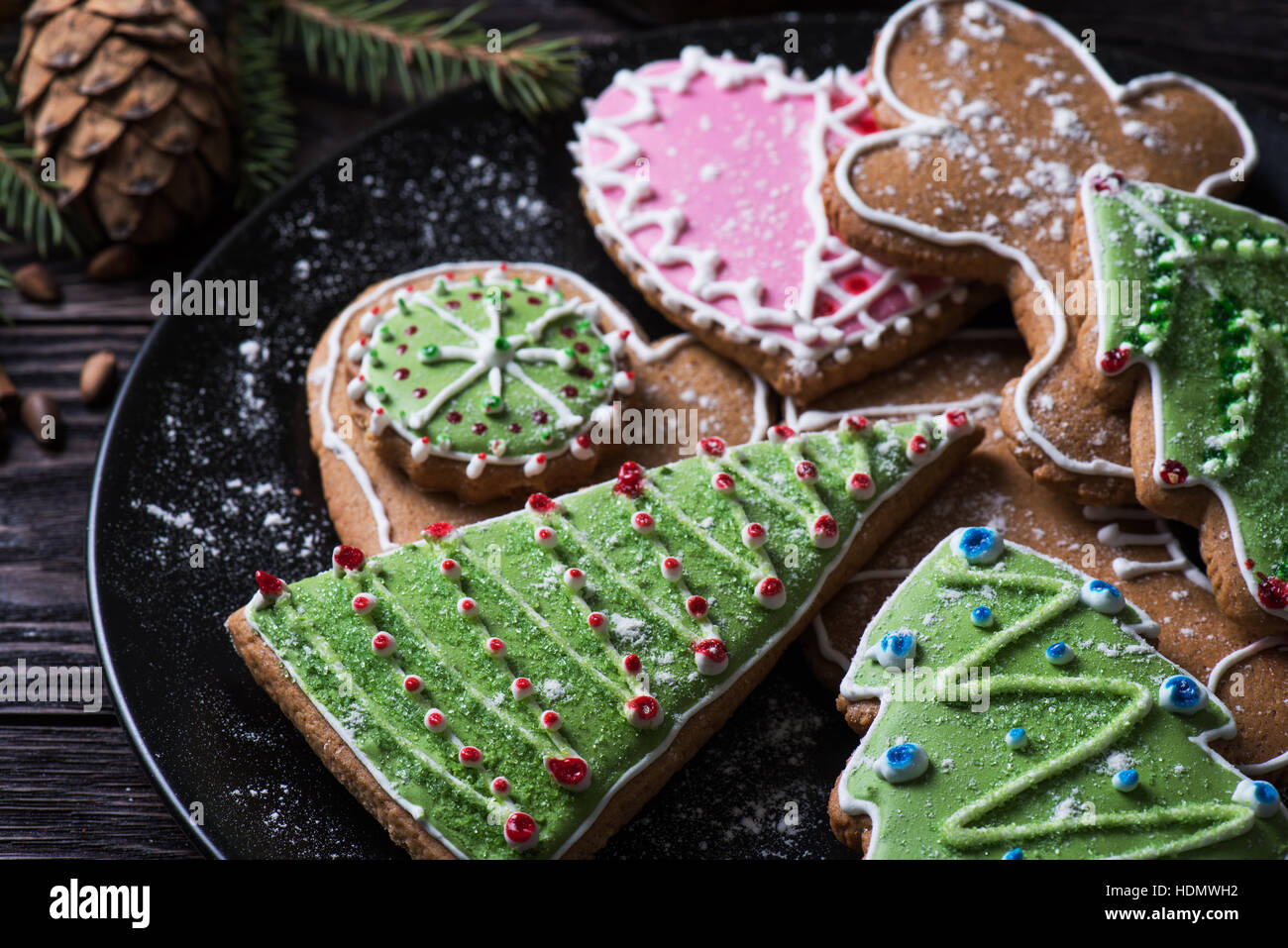 Different ginger cookies Stock Photo Alamy