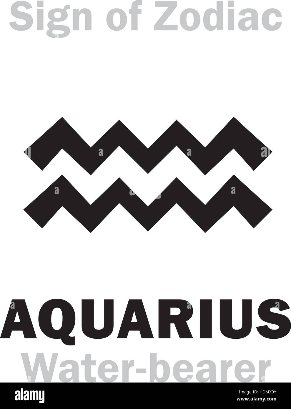 Aquarius symbol Stock Vector Images - Alamy