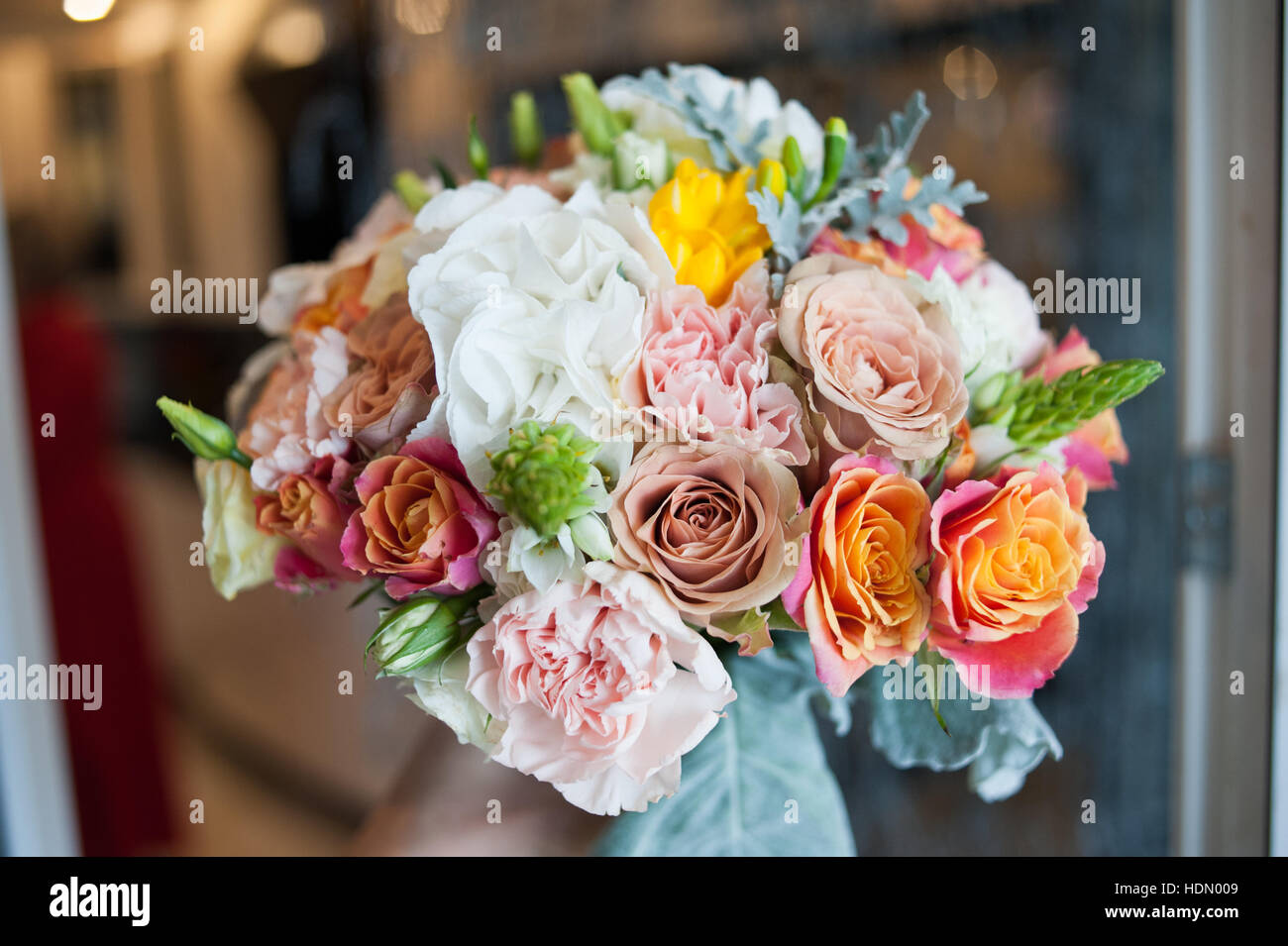 Big wedding bouquet before ceremony Stock Photo Alamy