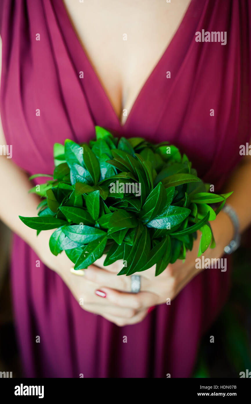 Big wedding bouquet before ceremony Stock Photo Alamy