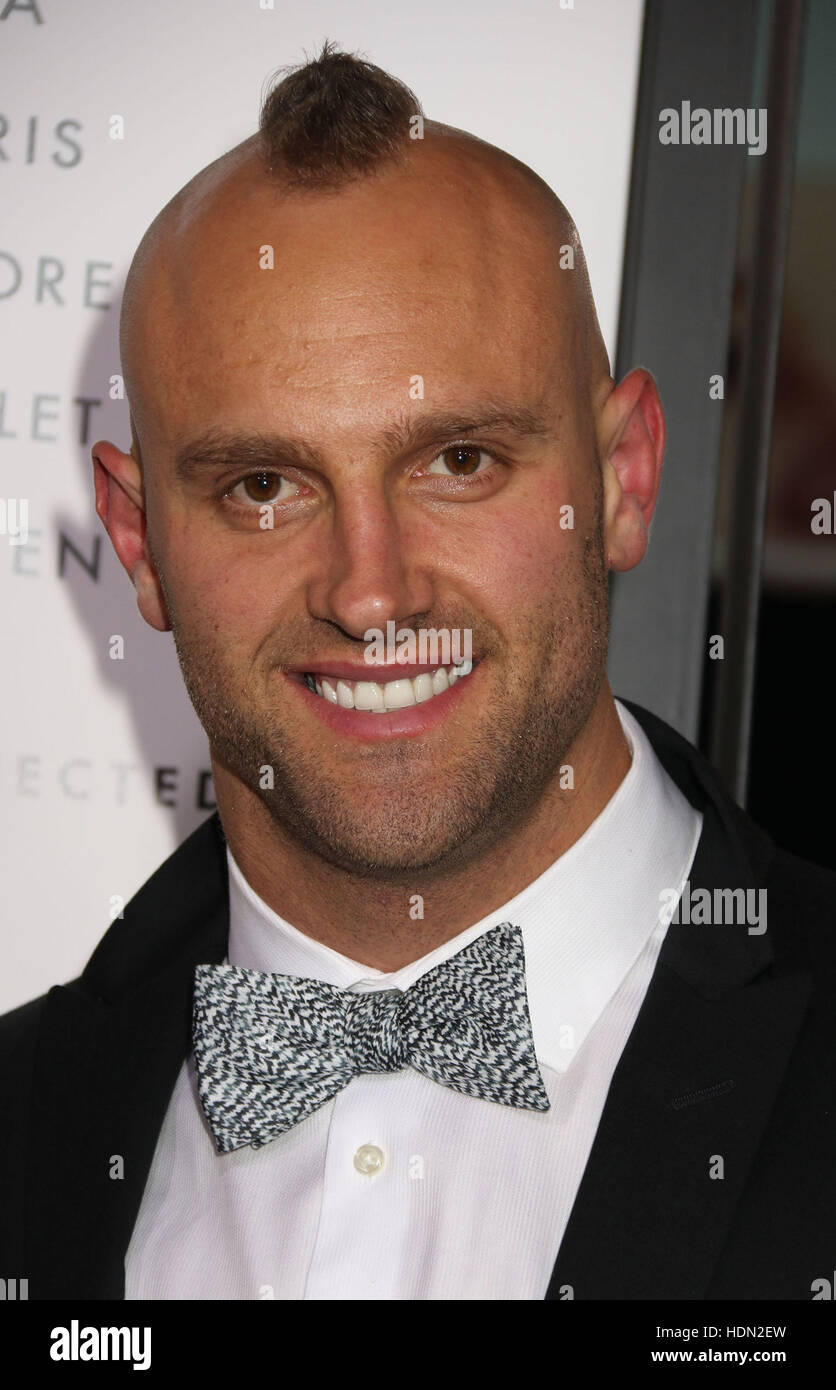 New York, USA. 12th Dec, 2016. New York Giants football player MARK HERZLICH attends the New York World Premiere of 'Collateral Beauty' held at the Jazz At Lincoln Center's Frederick P. Rose Hall. Credit:  Nancy Kaszerman/ZUMA Wire/Alamy Live News Stock Photo