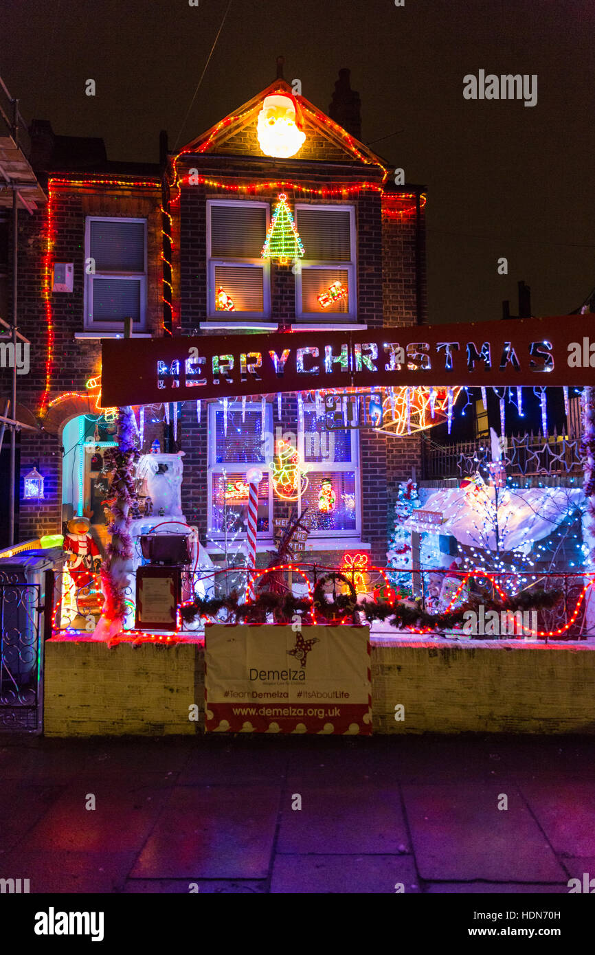 Honor Oak Park, London, 13th Dec 2016. Bright lights and beautiful