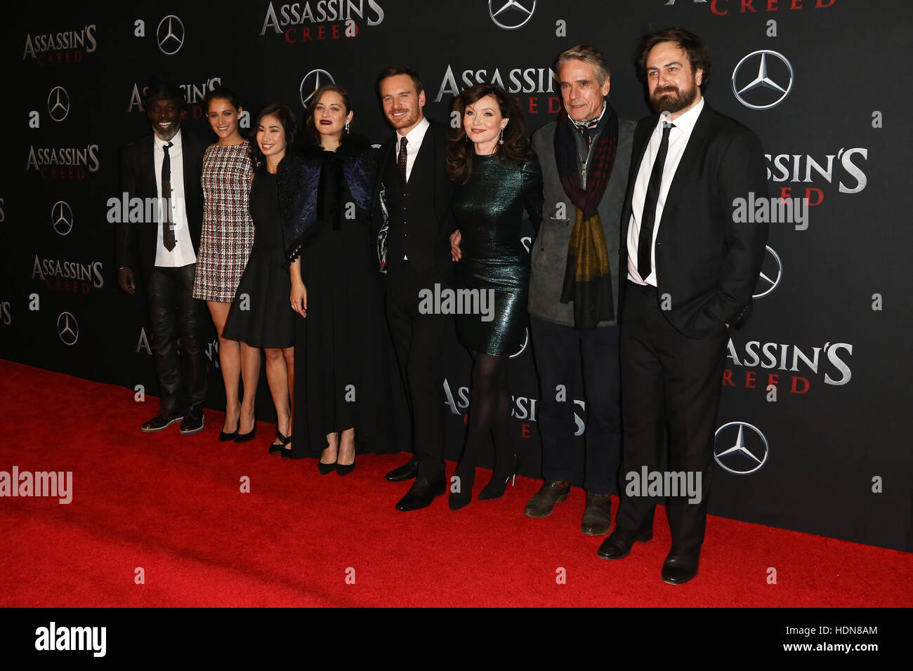 New York, USA. 13th December, 2016. The cast of "Assassin's Creed" at