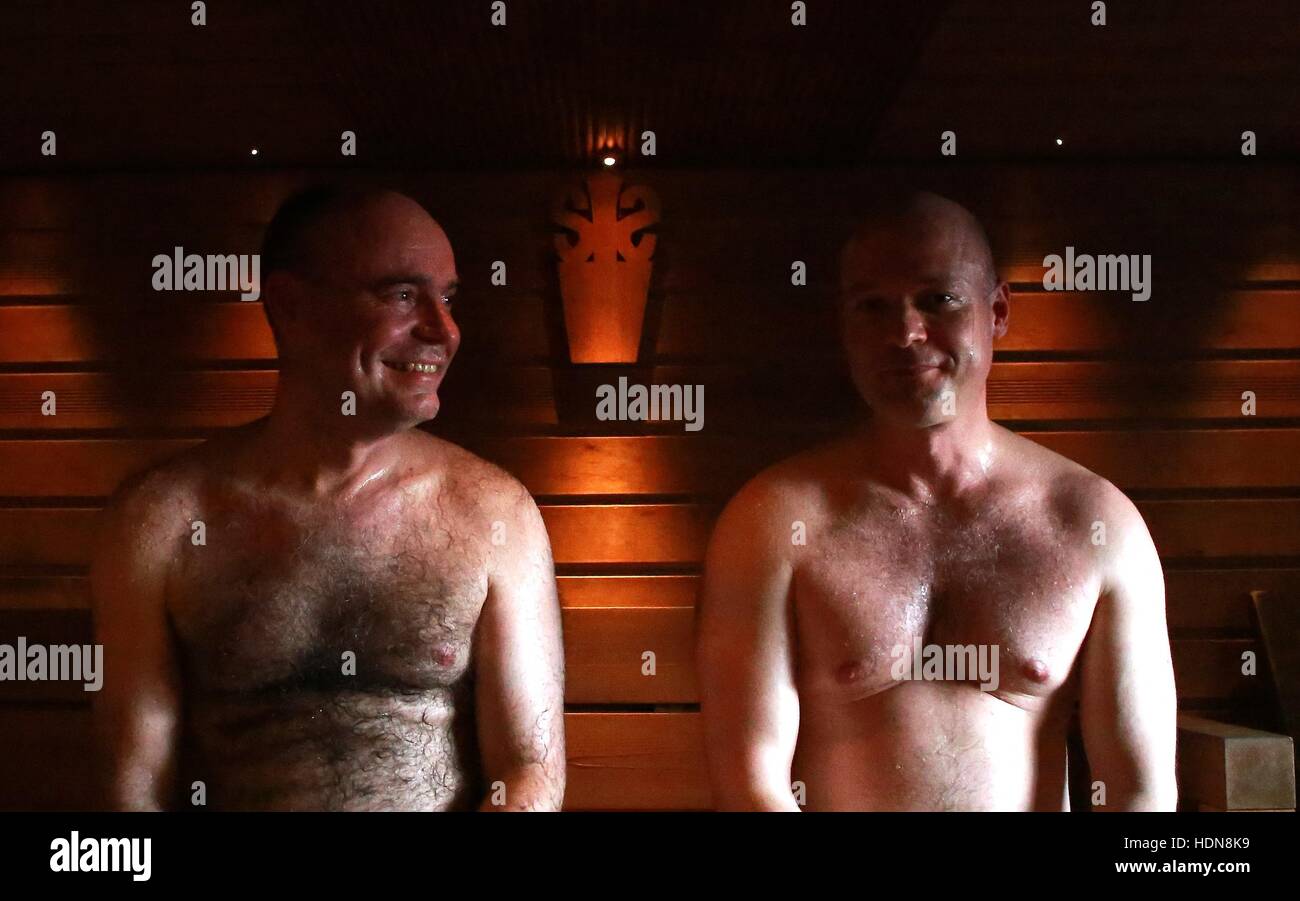 Helsinki Finland 10th Dec 2016 Members Of The Finnish Sauna Society