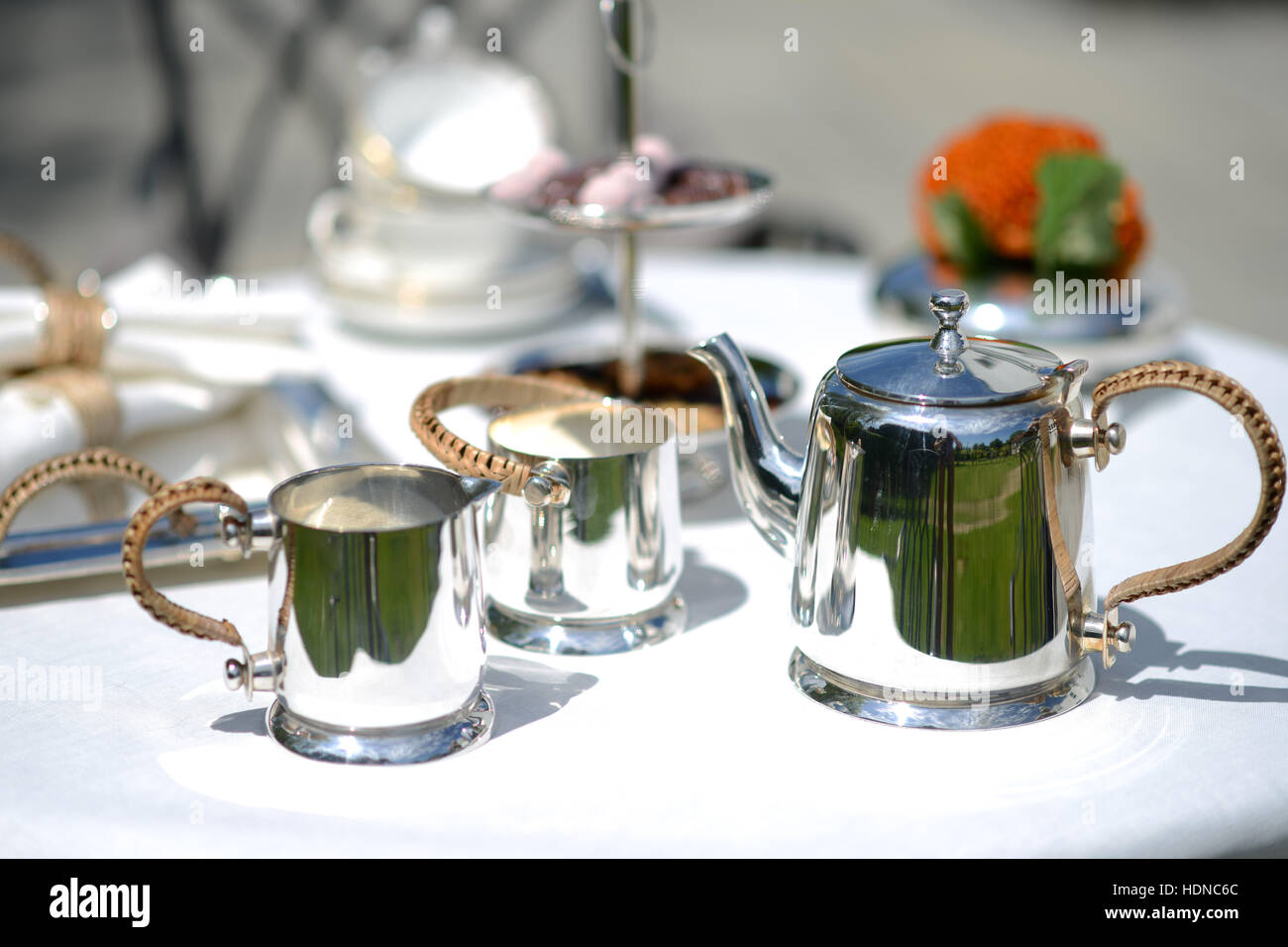 Silver tea service hires stock photography and images Alamy