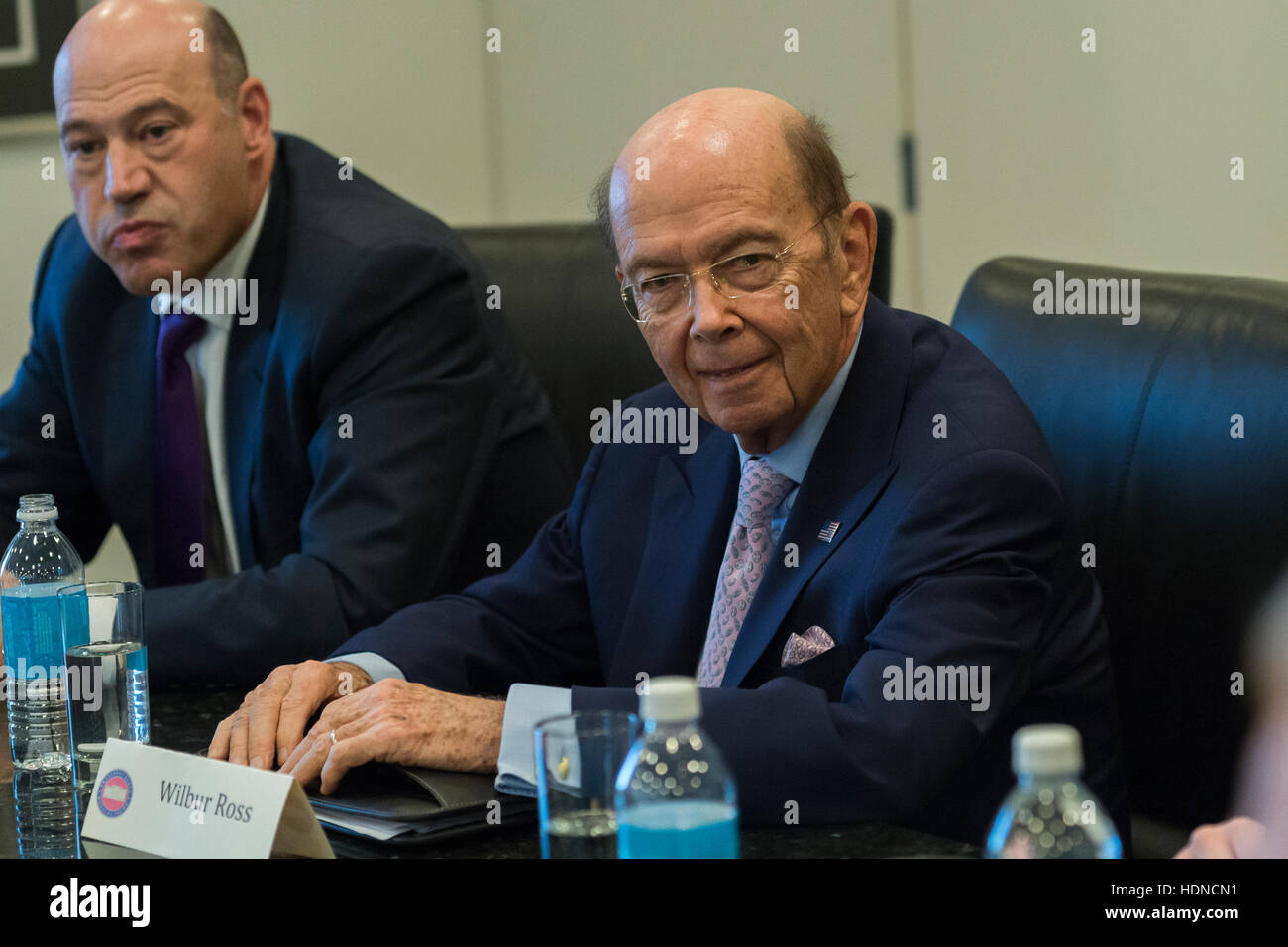 New York, USA. 14th December, 2016. Wilbur Ross is seen in attendance at a meeting of technology chiefs in the Trump Organization conference room at Trump Tower in New York, NY, USA on December 14, 2016. Credit: Albin Lohr-Jones/Pool via CNP /MediaPunch Credit:  MediaPunch Inc/Alamy Live News Stock Photo