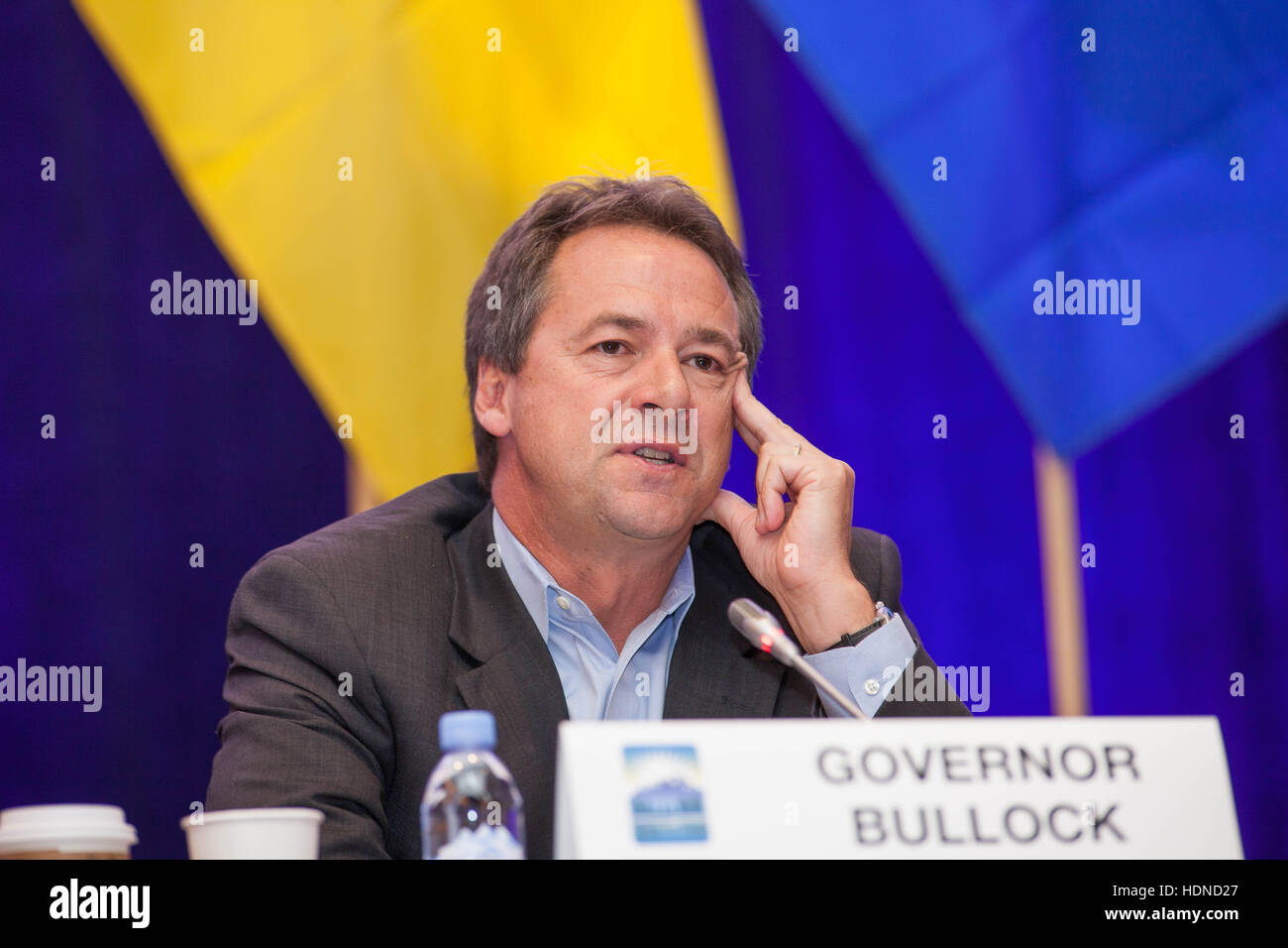San Diego, California, USA.  December 14, 2016 - 9 Western Governors attending Winter Meeting in San Diego to discuss Presidential transition, state-federal relationship, rural healthcare.seen here: Governor Steve Bullock from MONTANA MT Credit:  Daren Fentiman/ZUMA Wire/Alamy Live News Stock Photo