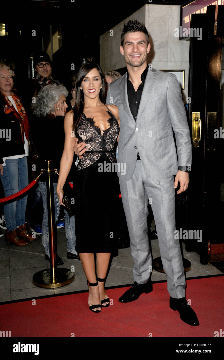 Manrara and Aljaz Skorjanec attending the opening night of dance company Burn the Floor