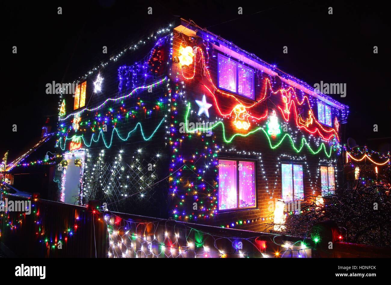 Westfield Christmas Xmas Lights East Stock Photos