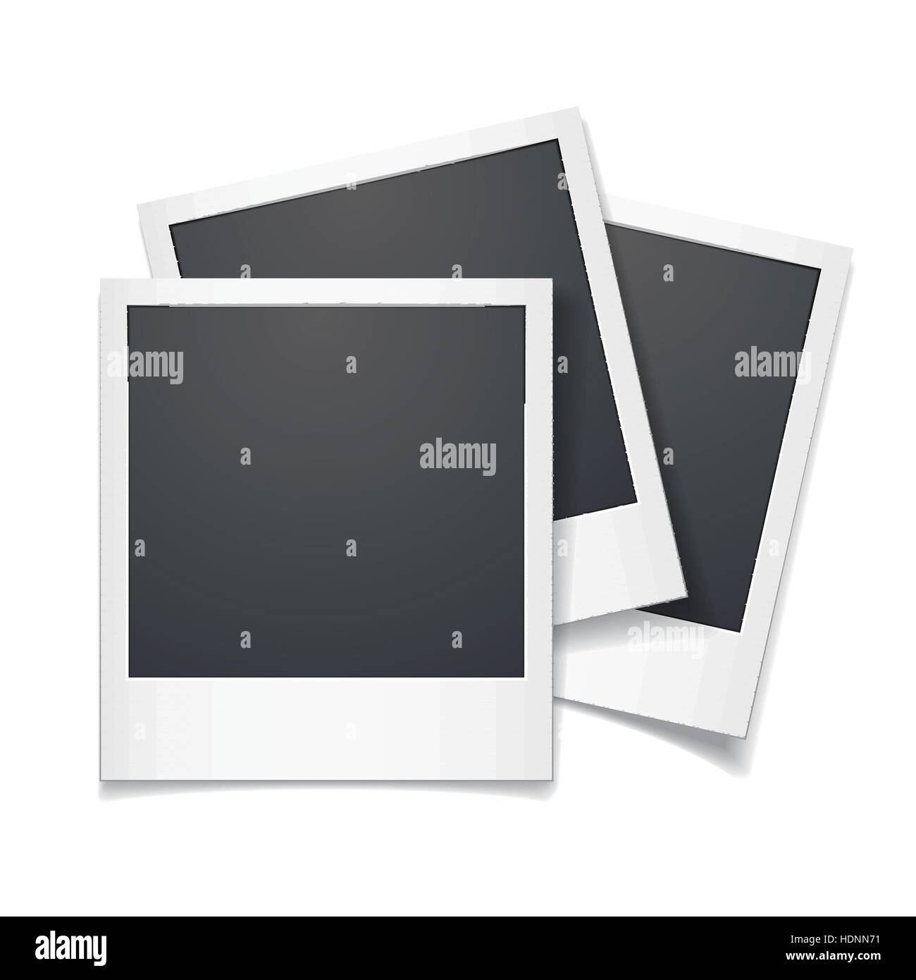 3d vector polaroid photo frame with white background Stock Vector Image