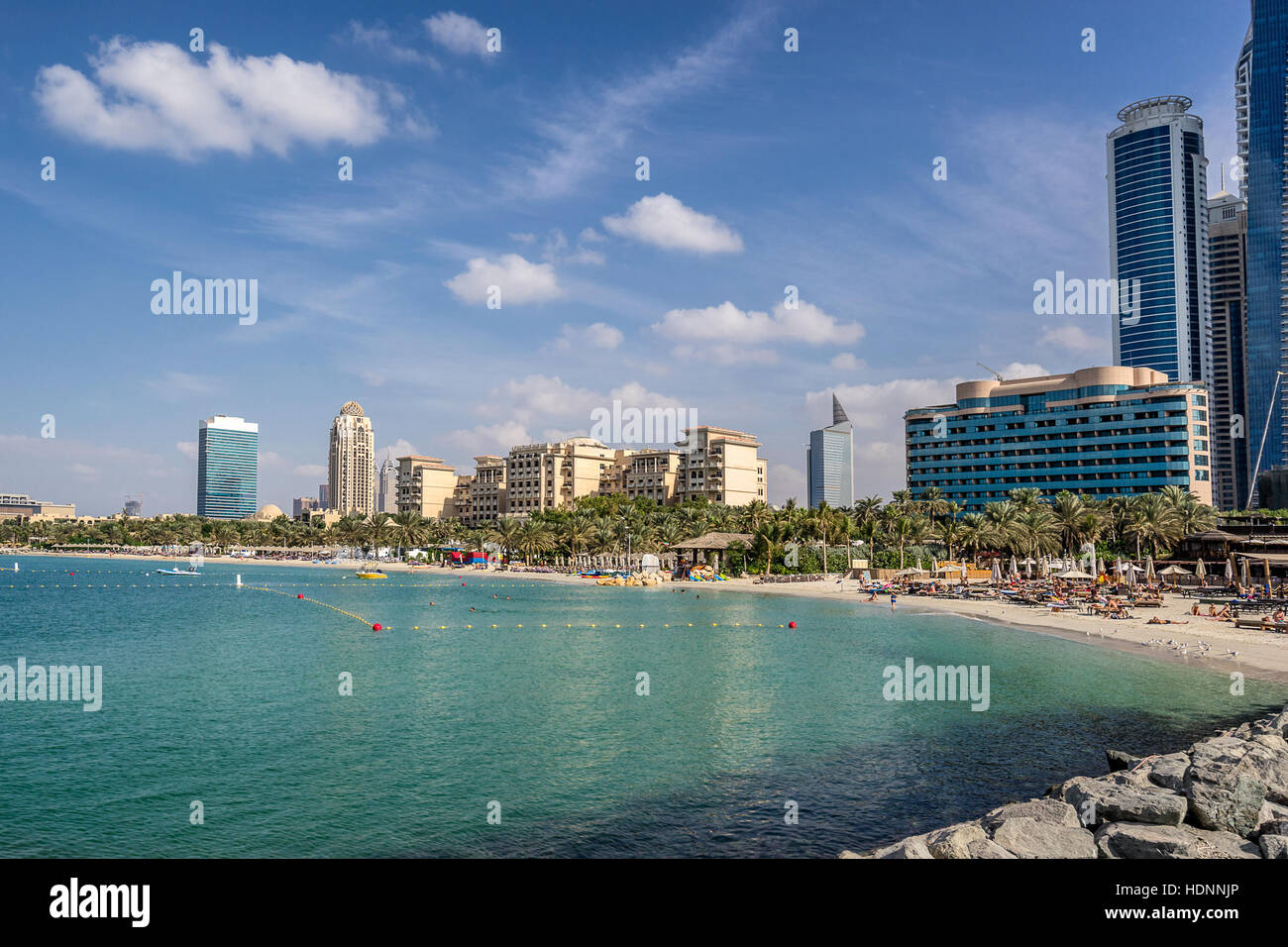 Barasti beach in Dubai Stock Photo