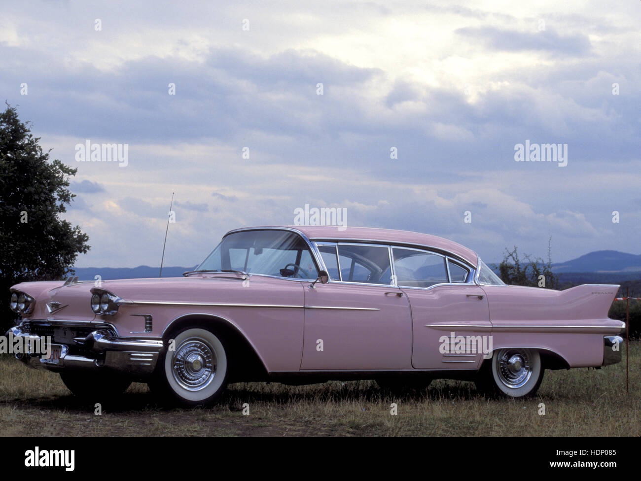 a Cadillac Fleetwood Series 75 from 1958. Stock Photo