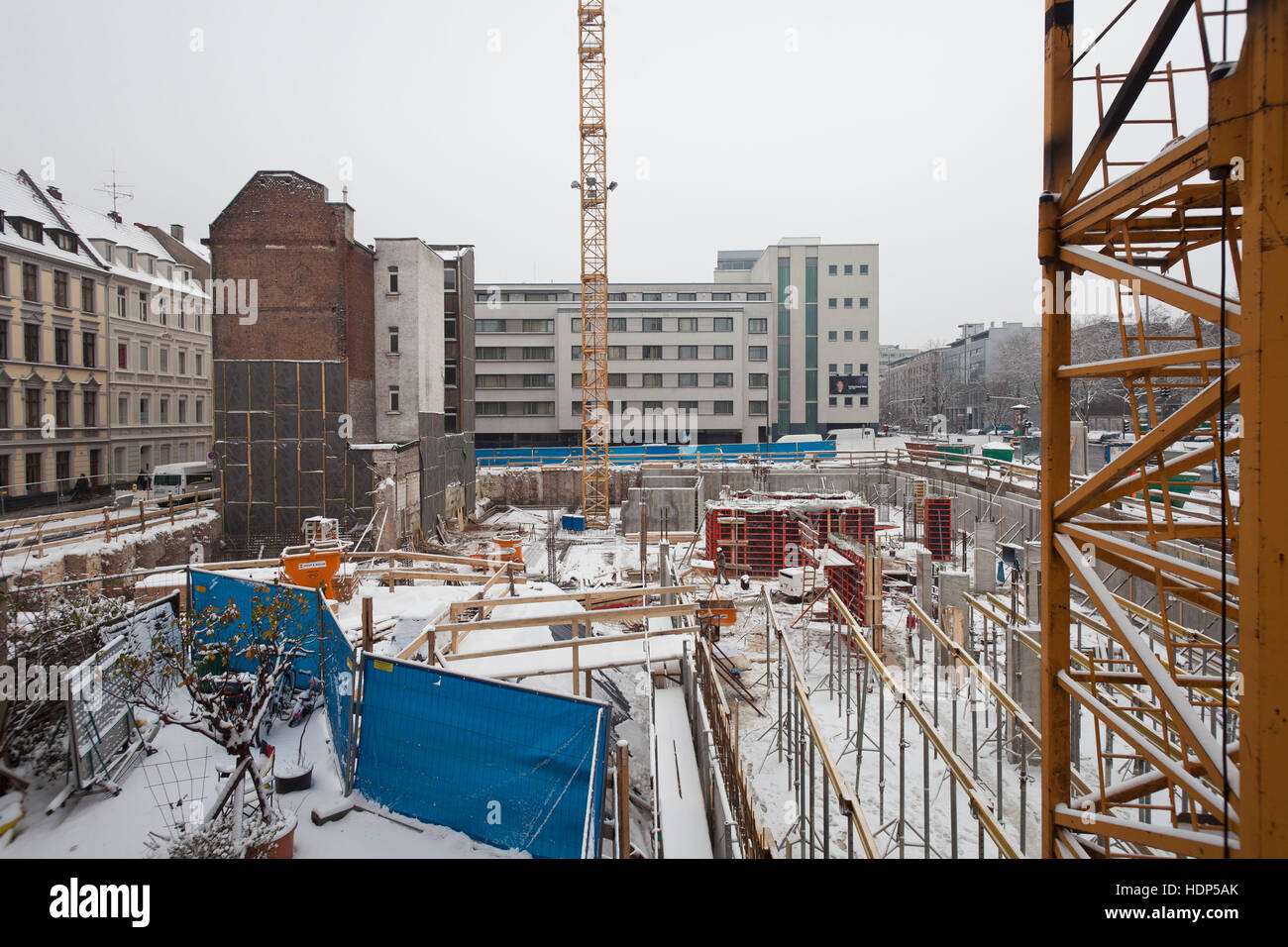 Europe, Germany, North Rhine-Westphalia, Cologne, construction site. Stock Photo