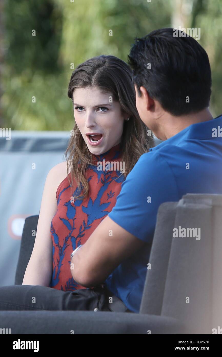 Anna Kendrick seen at Universal studios where she was interviewed by