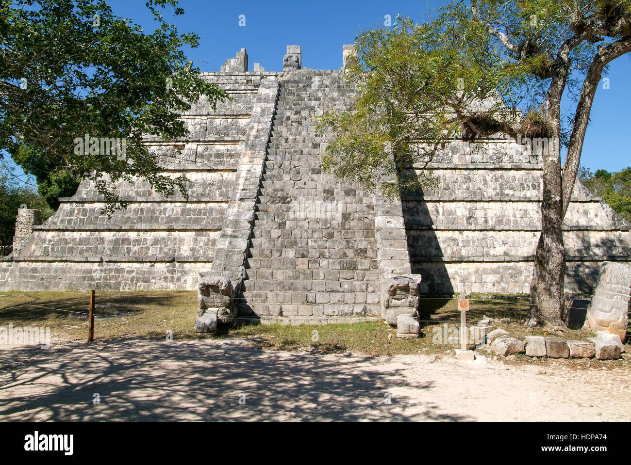 Mayan pyramid at the archaeological site of Chichen Itza, Mexico Stock Photo