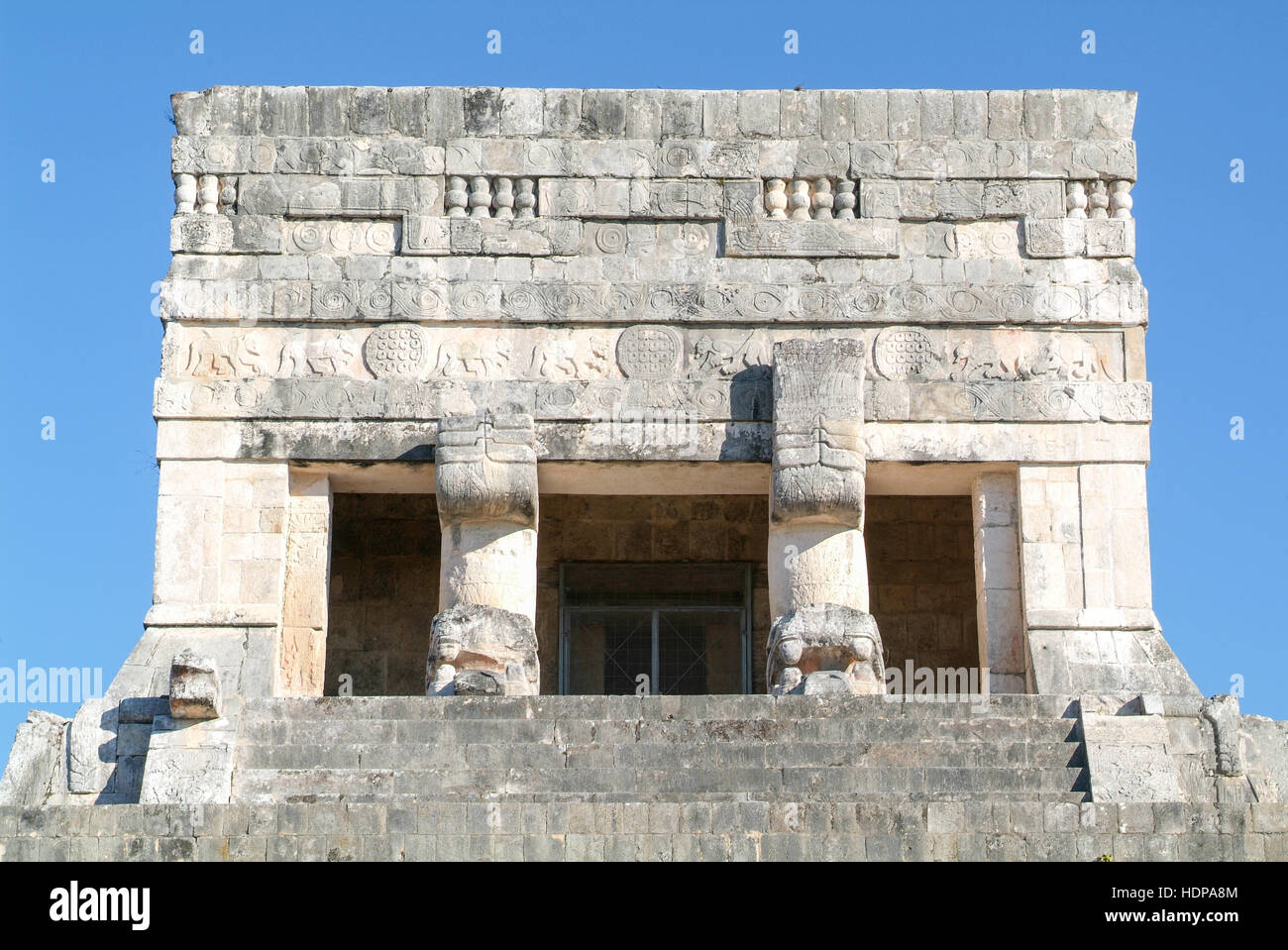 Mayan pyramid of Jaguares in Chichen Itza, Mexico Stock Photo
