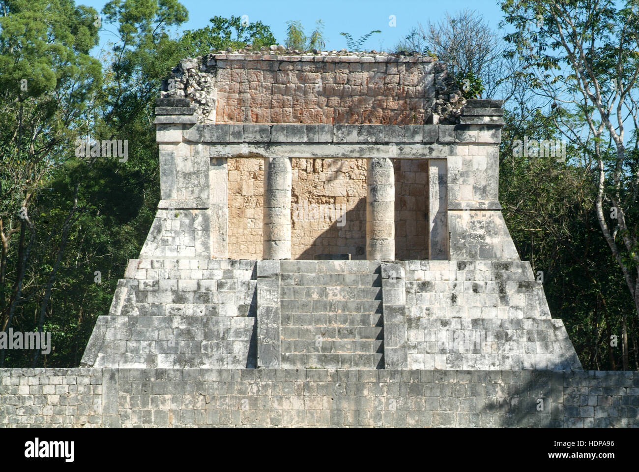 Mayan pyramid of Barbado in Chichen Itza, Mexico Stock Photo