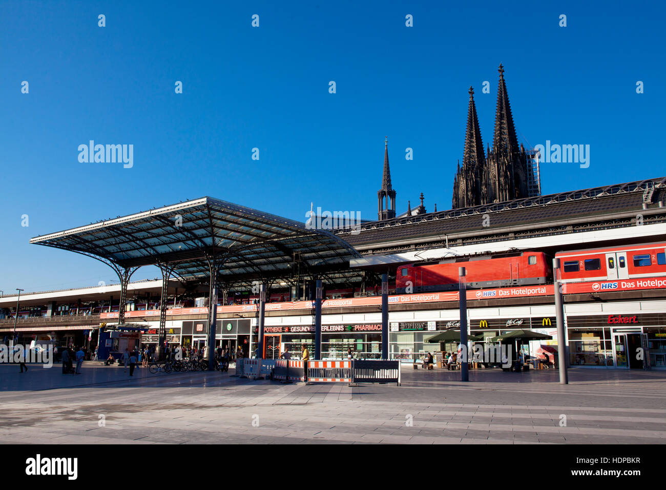 Europe, Germany, Cologne, entrance of the main station at the Breslauer square. Stock Photo