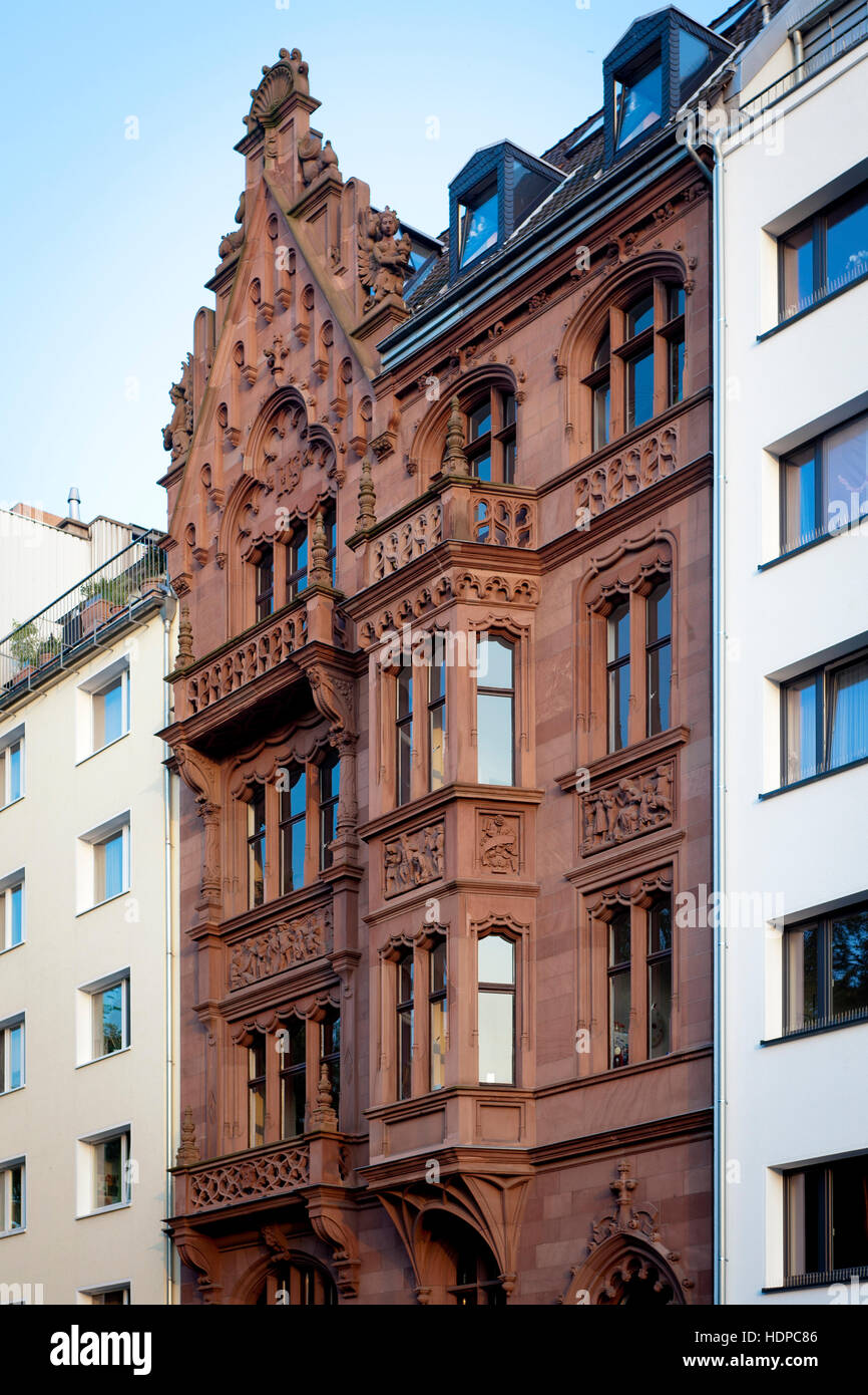 Germany, Cologne, the neo-Gothic Schierneberg House at the street Theodor-Heuss-Ring, built 1893-95 Stock Photo