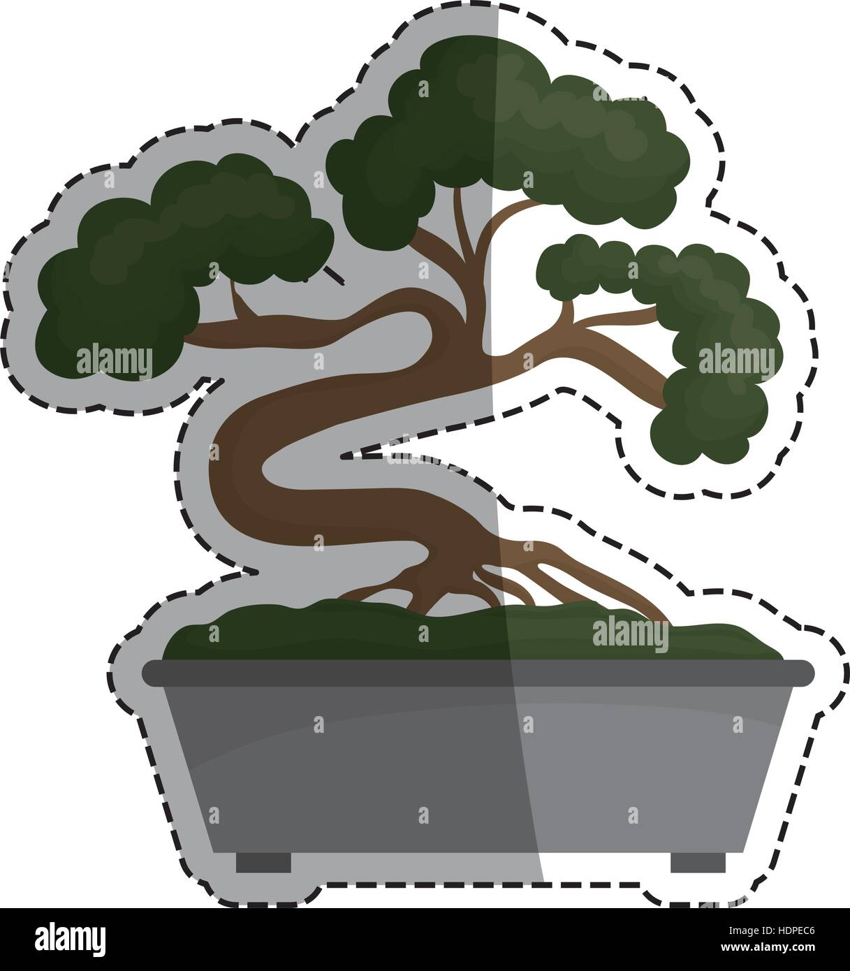 Bonsai japanese tree icon vector illustration graphic design Stock
