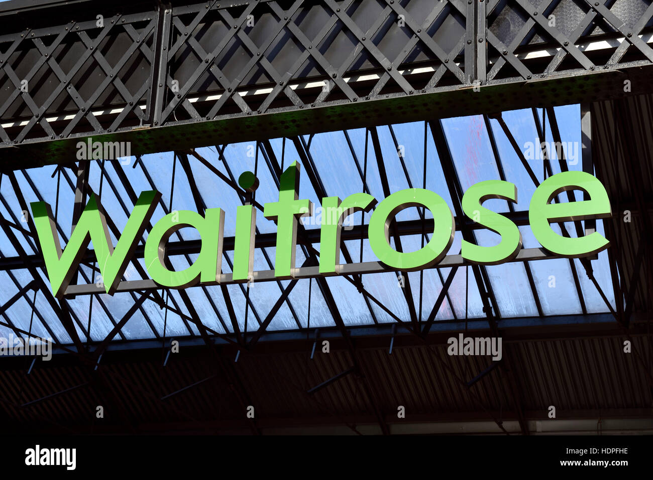 Waitrose store sign Kings Cross London England Britain UK Stock Photo Alamy