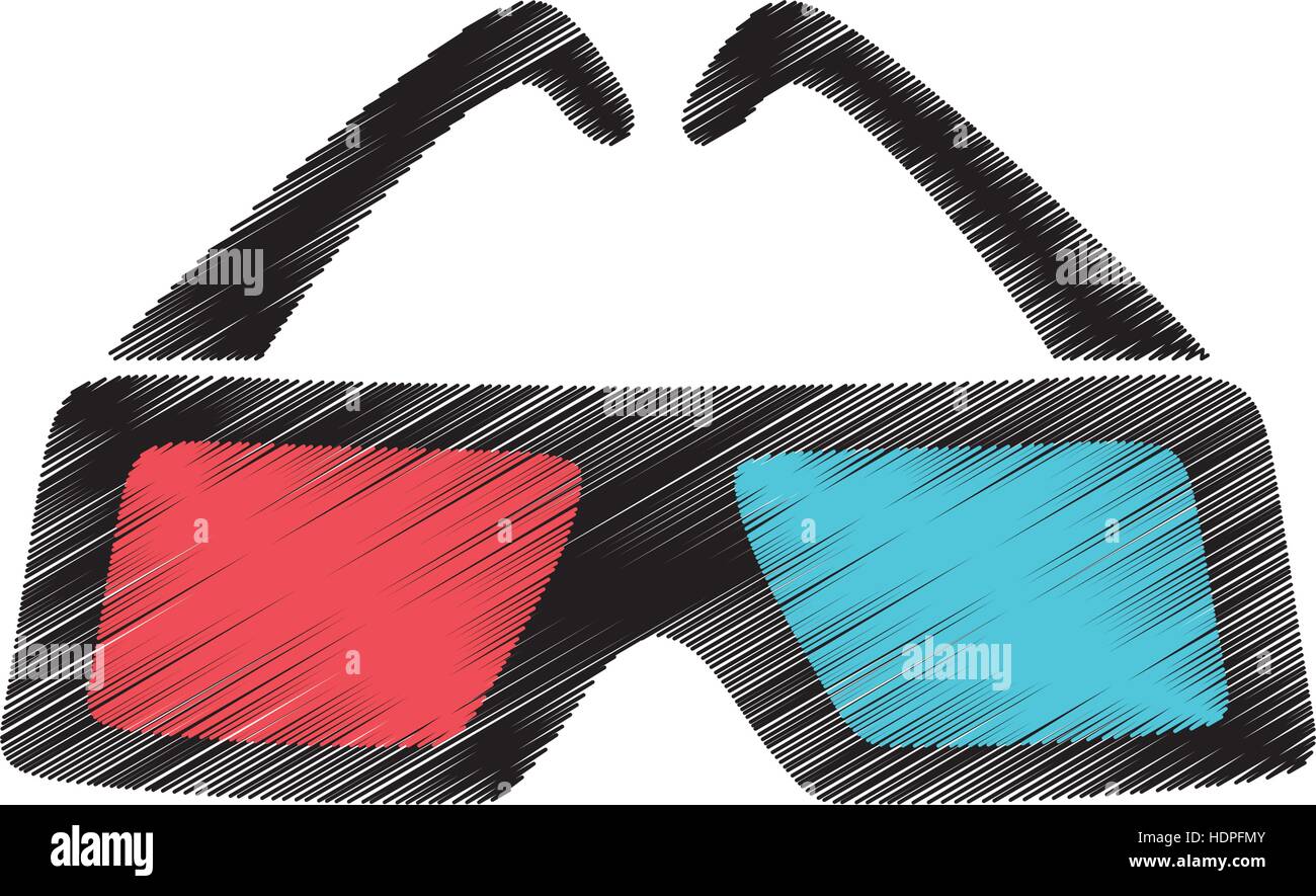 cinema 3d glasses Stock Vector Image & Art - Alamy