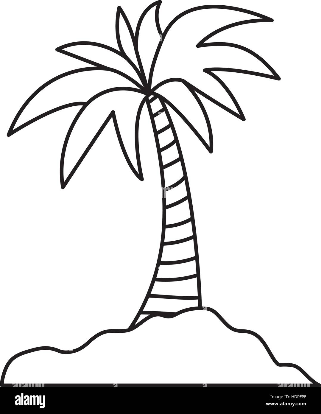 Island palm tree Stock Vector Image &amp; Art - Alamy