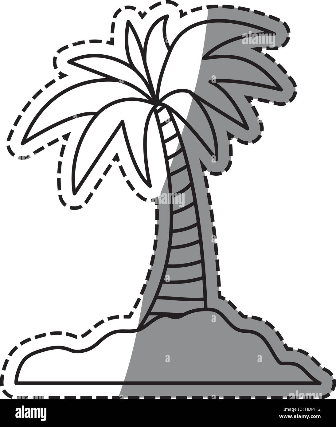Island palm tree Stock Vector Image &amp; Art - Alamy