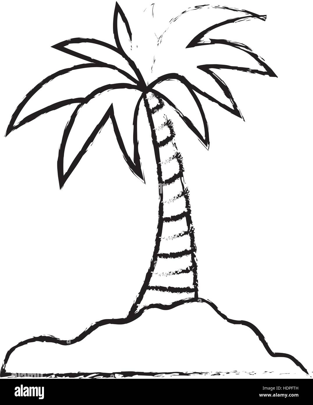 Island palm tree Stock Vector Image &amp; Art - Alamy