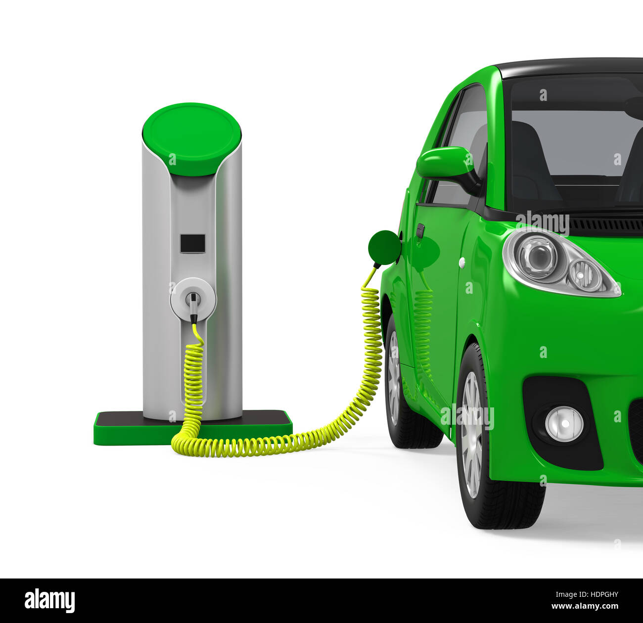 Electric Car in Charging Station Stock Photo Alamy
