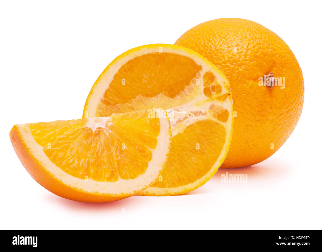 a cut oranges isolated on white background Stock Photo Alamy