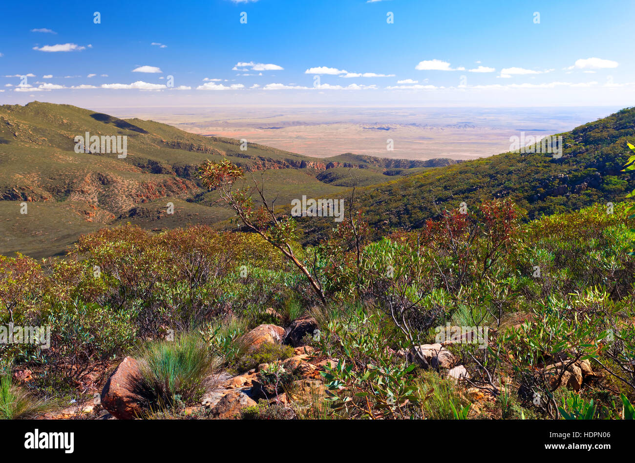 landscape outback panorama Flinders Ranges South Australia Australian ...