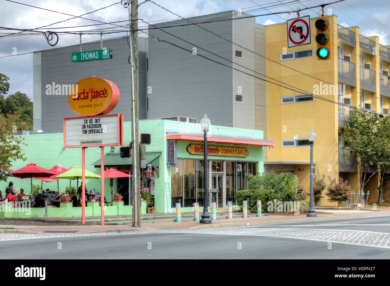 Zada Janes Corner Cafe in PlazaMidwood, Charlotte NC Stock Photo Alamy