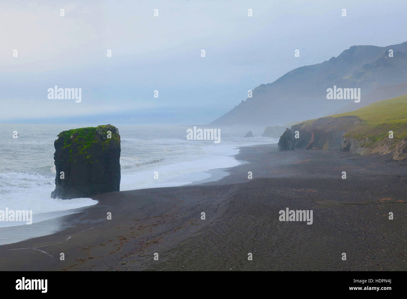 Black sand beach, AusturSkaftafellssýsla, Iceland Stock Photo Alamy
