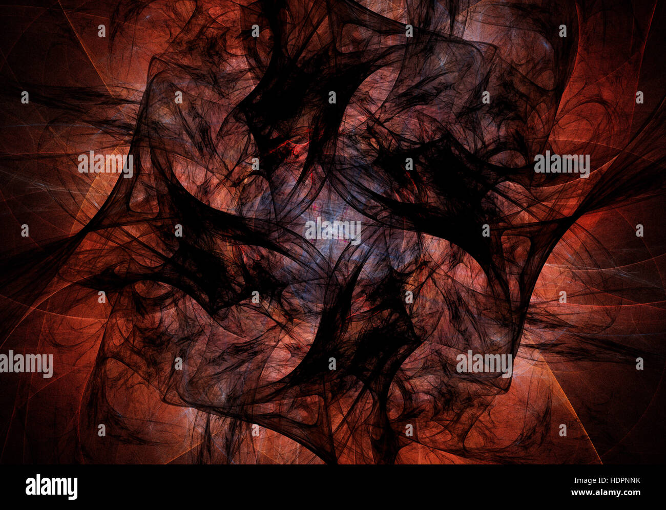 Abstract fractal shapes on black background. Stock Photo