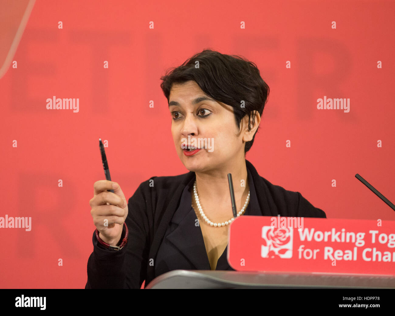Sharmishta Chakrabarti, Baroness Chakrabarti, CBE, commonly known as Shami Chakrabarti, chairs a Human rights debate for Labour Stock Photo