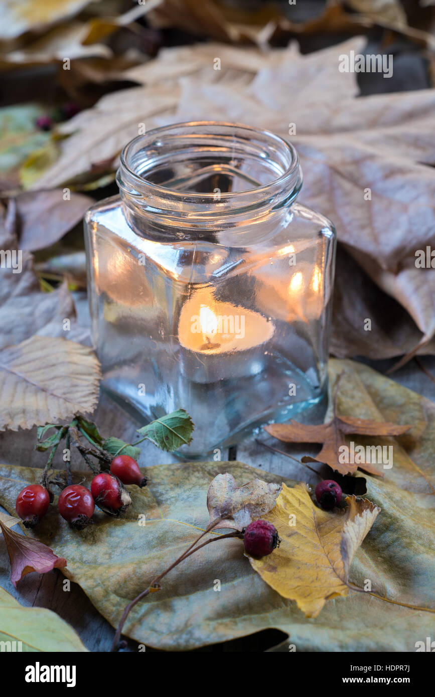 Candle jar burning hires stock photography and images Alamy