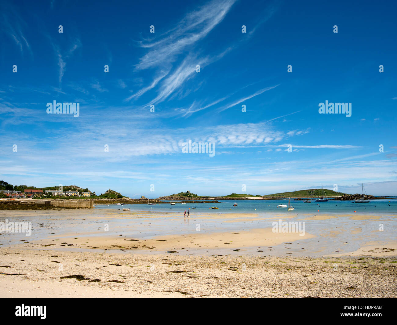 Old Grimsby Harbour Beach At Low Tide Tresco Isles Of Scilly Cornwall 