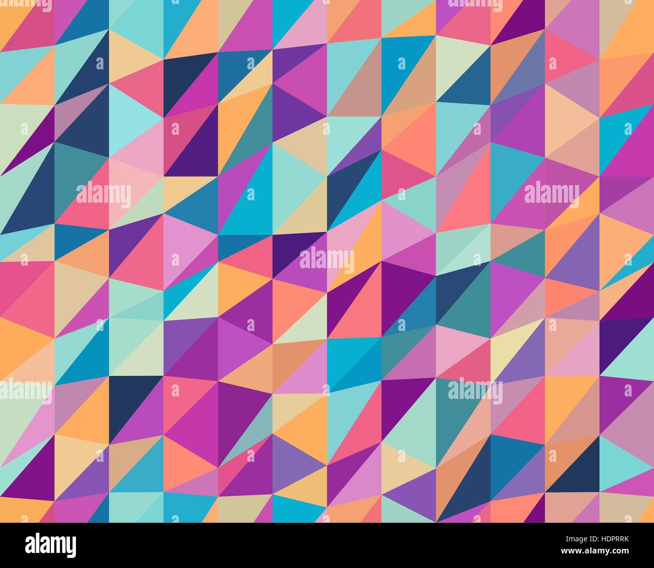 Vector Seamless Multicolor Triangle Low Poly Geometric Pattern Stock Vector