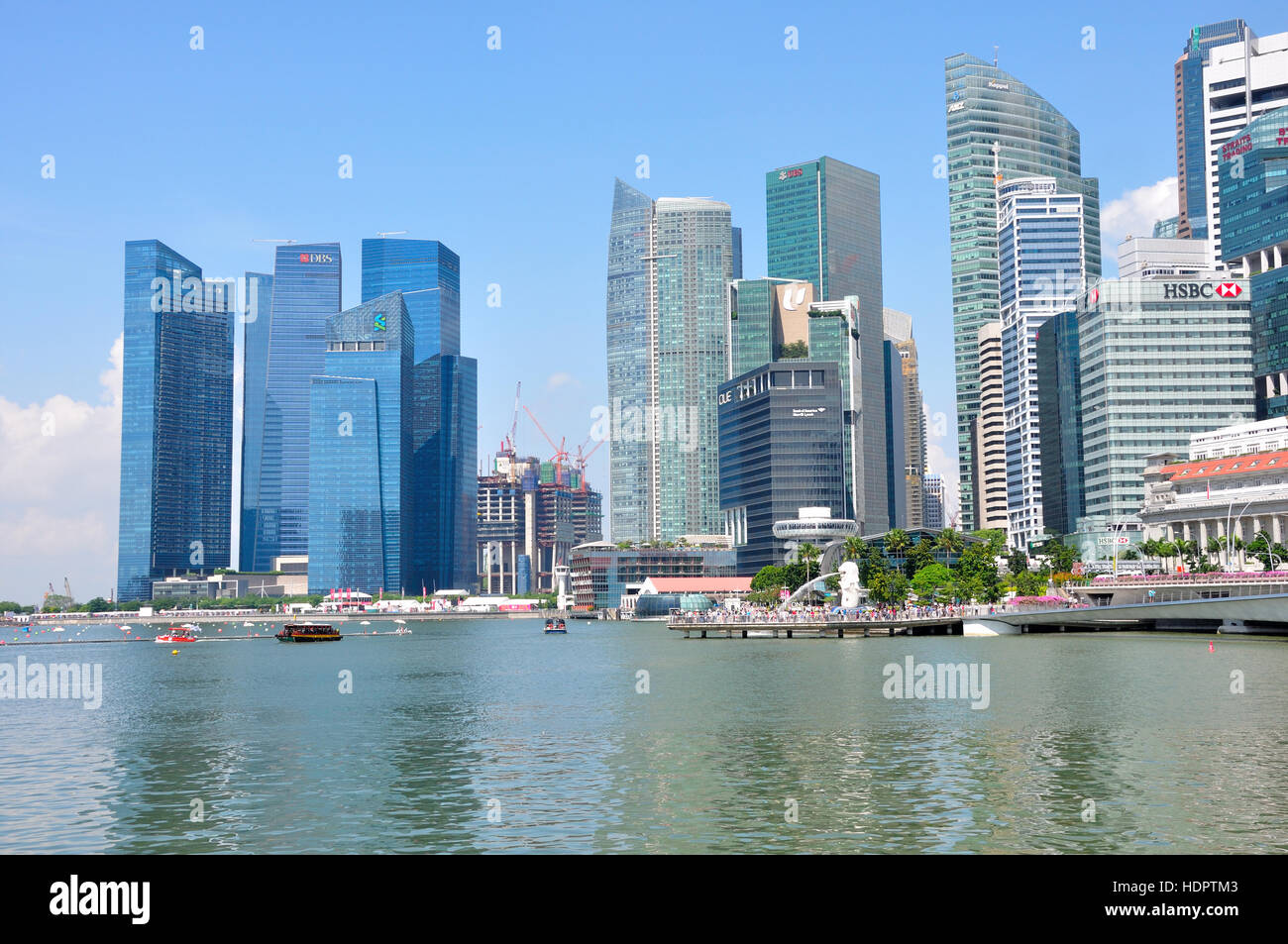 Singapore's fresh water harbour Stock Photo